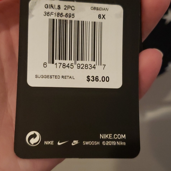 NWT Nike Girls Sz 6X Red White & Blue 2 Piece Set - Picture 3 of 4